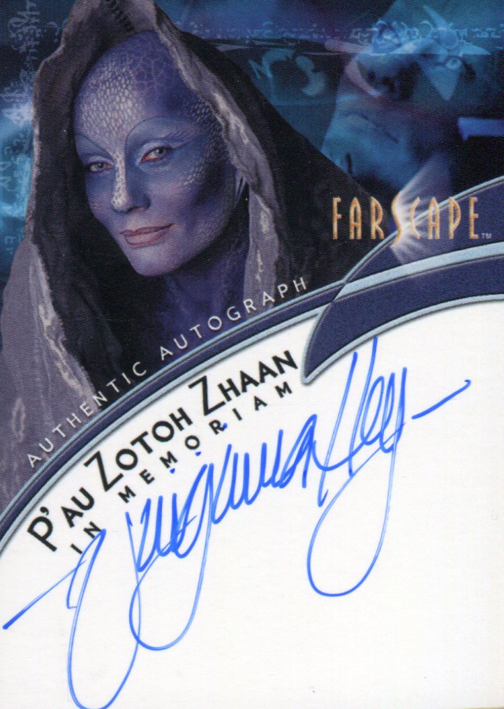 Farscape Season 3 Virginia Hey as Pa'u Zotoh Zhaan Autograph Card ZA1   - TvMovieCards.com