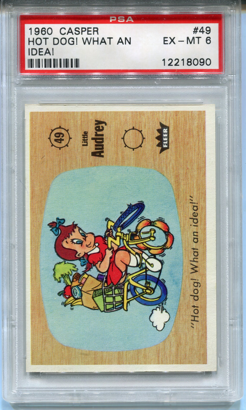 1960 Casper The Ghost #49 "Hot Dog! What An Idea!" Trading Card PSA 6   - TvMovieCards.com