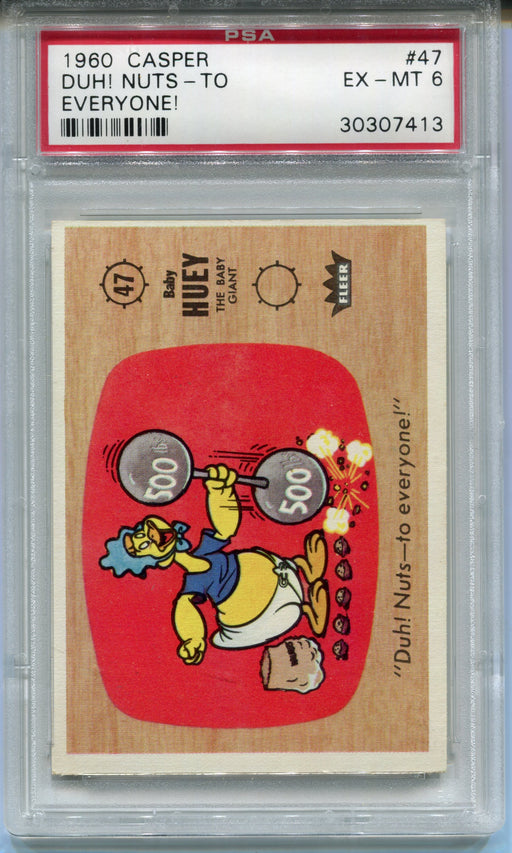 1960 Casper The Ghost #47 Duh! Nuts - To Everyone! Trading Card PSA 6   - TvMovieCards.com