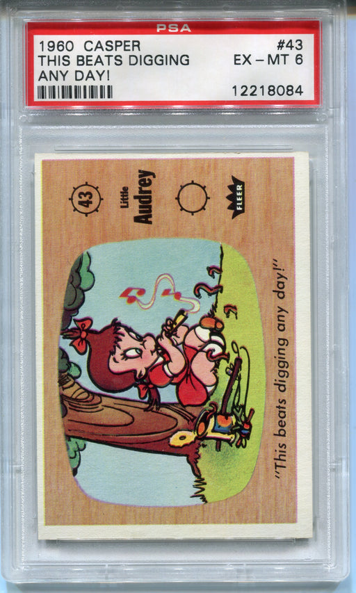 1960 Casper The Ghost #43 "This Beats Digging Any Day!" Trading Card PSA 6   - TvMovieCards.com