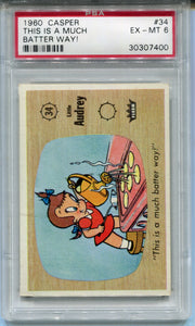 1960 Casper The Ghost #34 This Is A Much Better Way! Trading Card PSA 6   - TvMovieCards.com