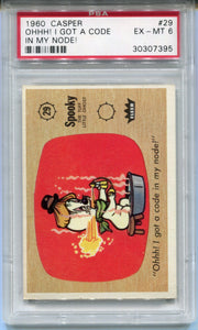 1960 Casper The Ghost #29 Ohhh! I Got A Code In My Node! Trading Card PSA 6   - TvMovieCards.com
