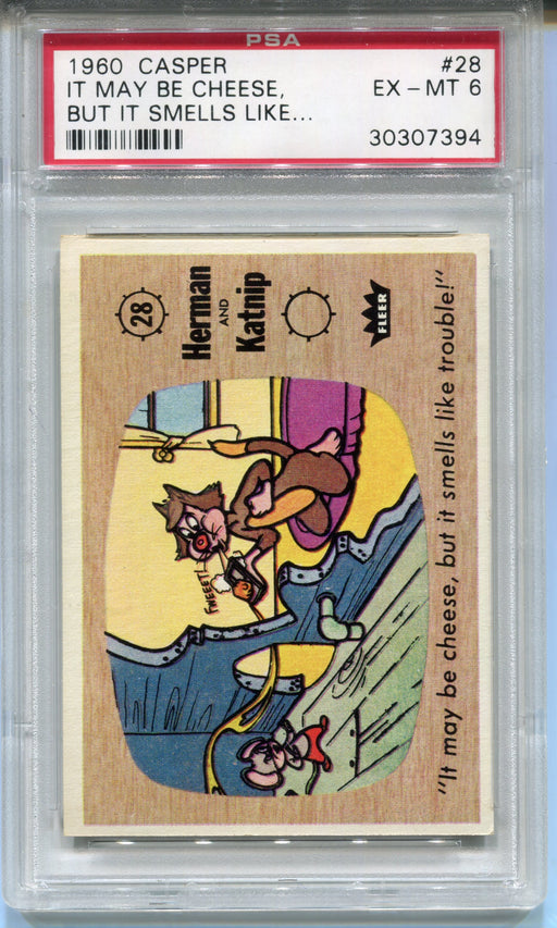 1960 Casper The Ghost #28 It May Be Cheese But It Smells Like Trading Card PSA 6   - TvMovieCards.com
