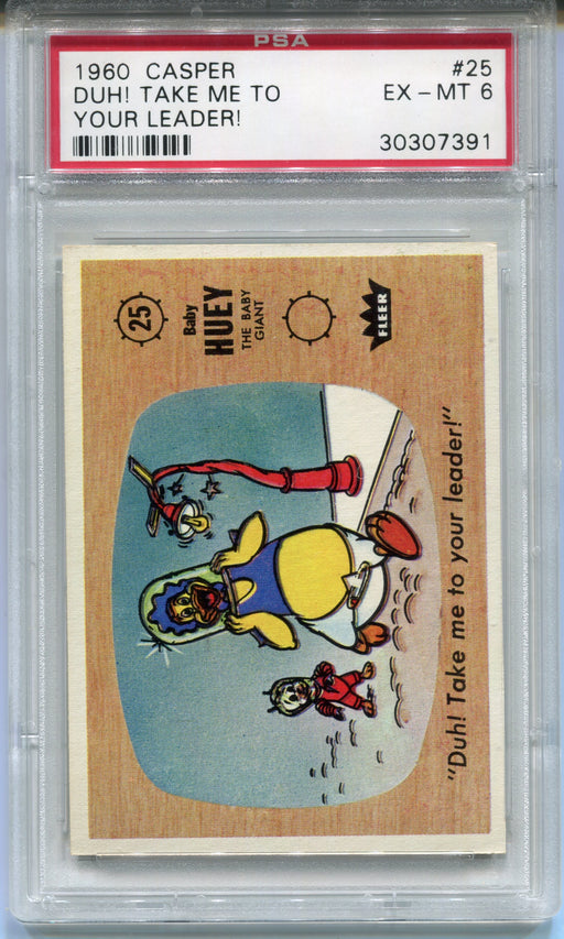 1960 Casper The Ghost #25 Duh! Take Me To Your Leader! Trading Card PSA 6   - TvMovieCards.com