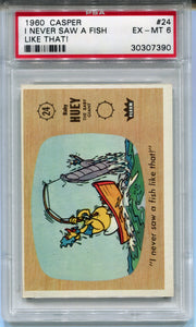 1960 Casper The Ghost #24 I Never Saw A Fish Like That! Trading Card PSA 6   - TvMovieCards.com