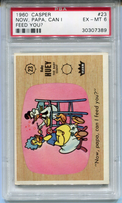 1960 Casper The Ghost #23 Now, Papa, Can I Feed You? Trading Card PSA 6   - TvMovieCards.com