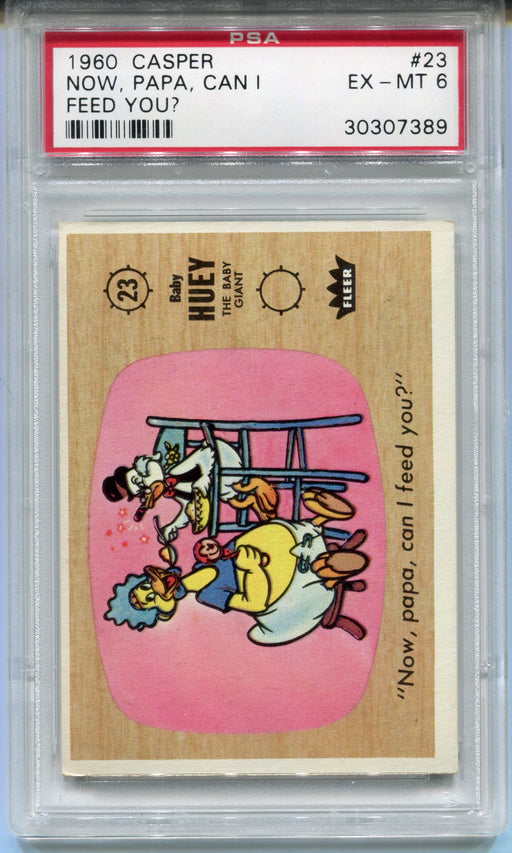 1960 Casper The Ghost #23 Now, Papa, Can I Feed You? Trading Card PSA 6   - TvMovieCards.com