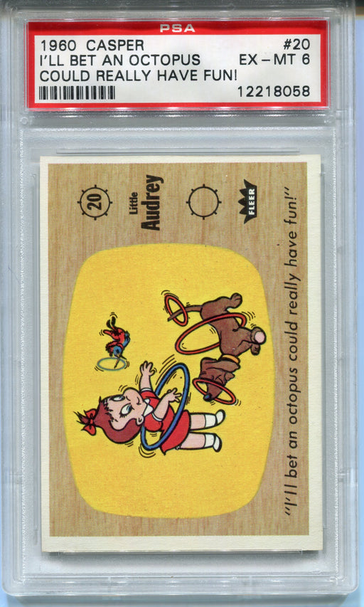 1960 Casper The Ghost #20 I'll Bet An Octopus Could Really Trading Card PSA 6   - TvMovieCards.com