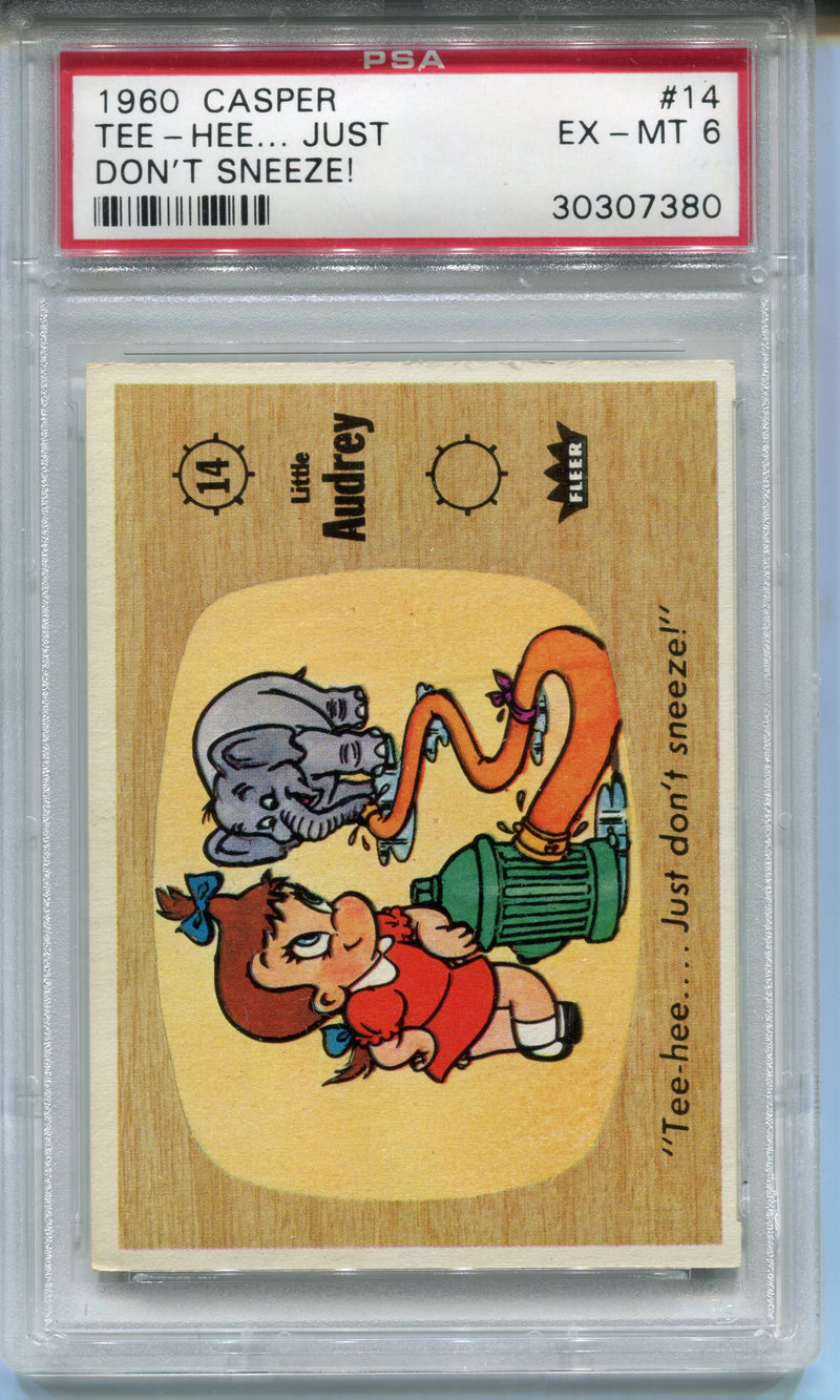 1960 Casper The Ghost #14 Tee-hee...Just Don't Sneeze! Trading Card PSA 6   - TvMovieCards.com