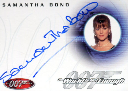 James Bond 40th Anniversary Samantha Bond Autograph Card A19   - TvMovieCards.com