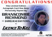 James Bond Archives 2014 Edition Branscombe Richmond Autograph Card A236   - TvMovieCards.com