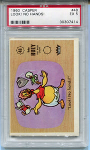 1960 Casper The Ghost #48 Look! No Hands! Trading Card PSA 5 Fleer   - TvMovieCards.com