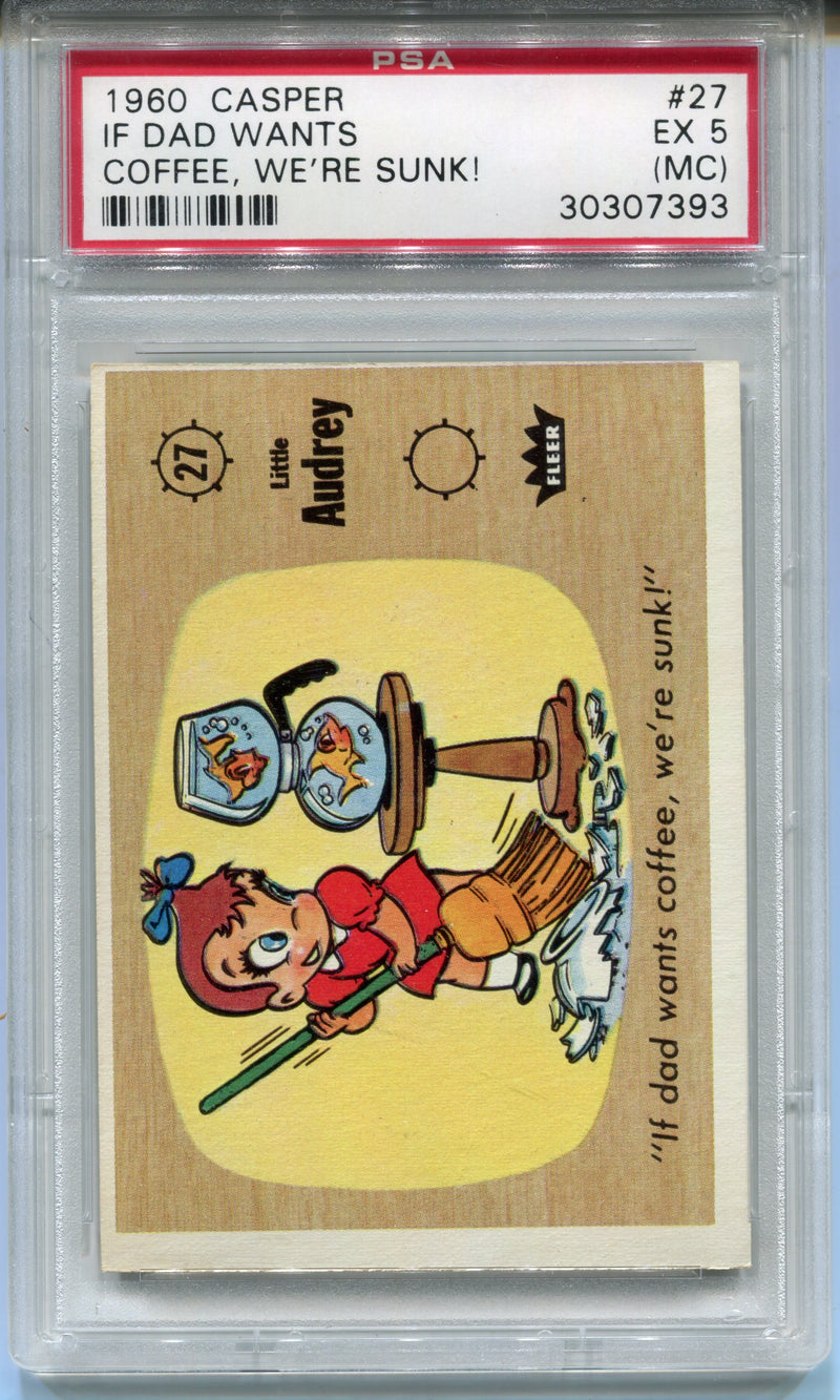 1960 Casper The Ghost #27 If Dad Wants Coffee, We're Sunk! Trading Card PSA 5   - TvMovieCards.com
