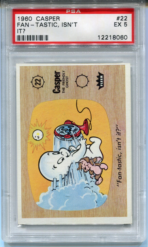 1960 Casper The Ghost #22 Fan-tastic, isn't it? Trading Card PSA 5 Fleer   - TvMovieCards.com
