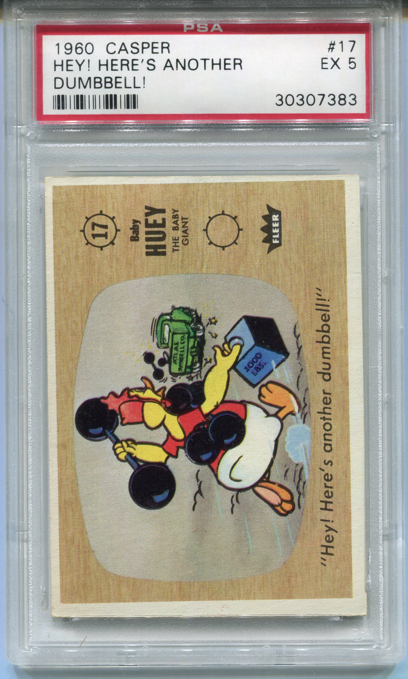 1960 Casper The Ghost #17 Hey! Here's Another Dumbbell! Trading Card PSA 5   - TvMovieCards.com