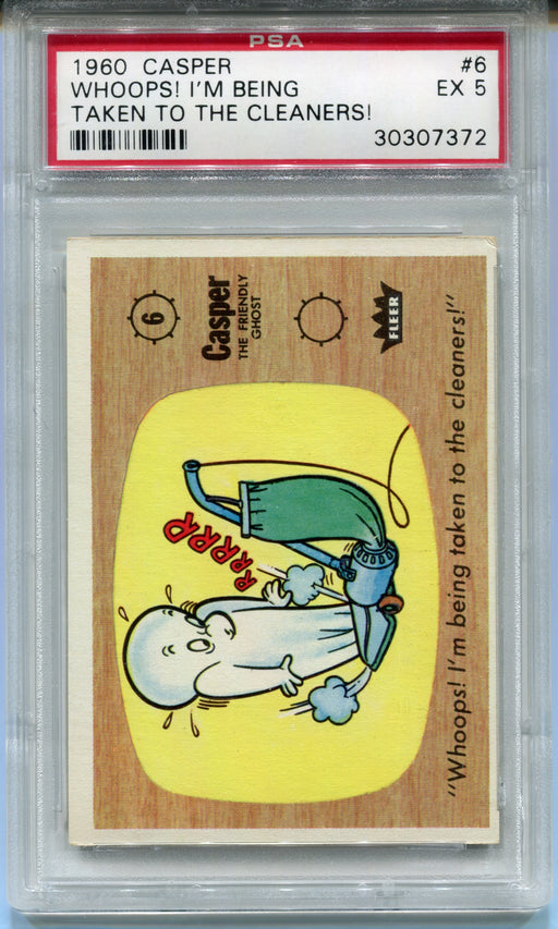 1960 Casper The Ghost #6 Whoops! I'm Being Taken To The.. Trading Card PSA 5   - TvMovieCards.com