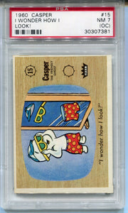 1960 Casper The Ghost #15 I Wonder How I Look! Trading Card PSA 7 Fleer   - TvMovieCards.com