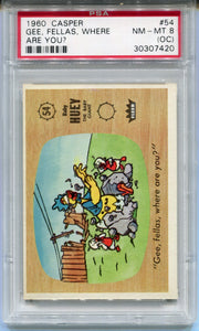 1960 Casper The Ghost #54 Gee, Fellas, Where Are You? Trading Card PSA 8 Fleer   - TvMovieCards.com