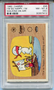1960 Casper The Ghost #46 I'm So Happy, I'm Walking On Air! Trading Card PSA 8   - TvMovieCards.com