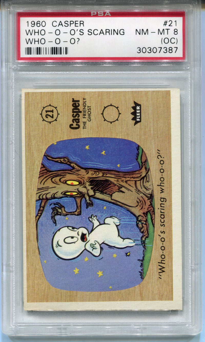 1960 Casper The Ghost #21 Who-o-o's Scaring Who-o-o? Trading Card PSA 8   - TvMovieCards.com