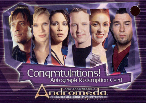 Andromeda Invalid Autograph Redemption Card A4 Lauren Bertram as Trance Gemini   - TvMovieCards.com
