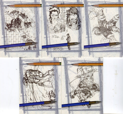 Ash Artist Sketch Chase Card Set 5 Cards Dynamic Forces 1997   - TvMovieCards.com