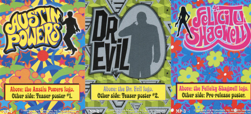 Austin Powers The Spy Who Shagged Me Movie Posters Chase Card Set 3 Cards MP1 - - TvMovieCards.com