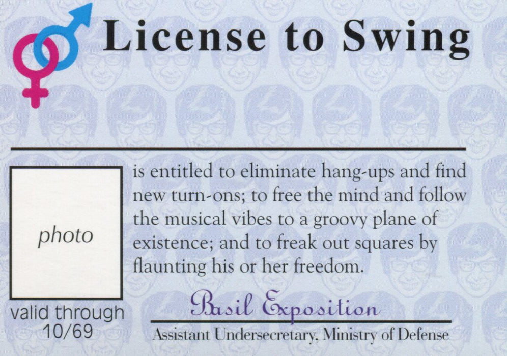 Austin Powers The Spy Who Shagged Me Movie License to Swing Chase Card   - TvMovieCards.com