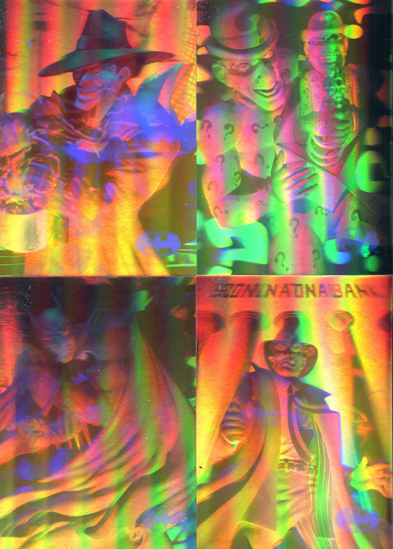 Batman Holo Series Silver Hologram Chase Card Set H1 thru H4 Fleer/Skybox 1996   - TvMovieCards.com