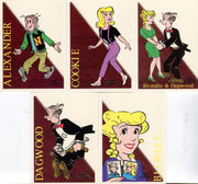 Blondie Cartoon Chase Card Set AX-1 through AX-5 Silver Stamped Authentix 1995 - TvMovieCards.com