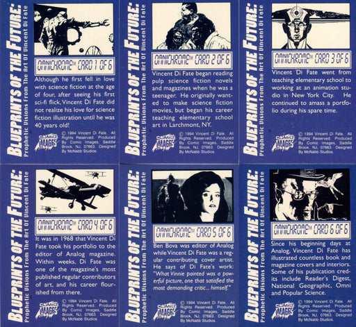 Blueprints of the Future Vincent Di Fate Omnichrome Chase Card Set 6 Cards   - TvMovieCards.com