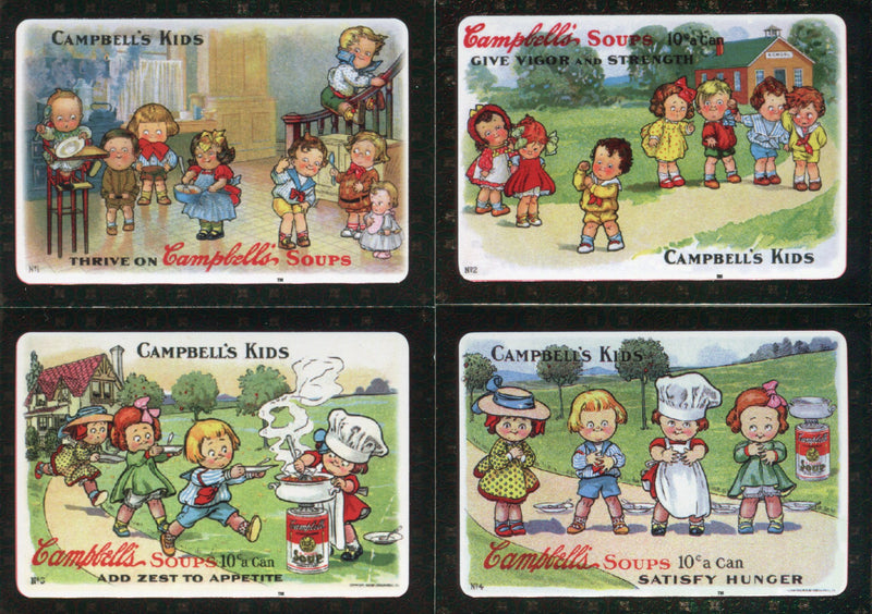 Campbell's Soup Postcard Foil Border Chase Card Set 4 Cards PC-1 thru PC-4   - TvMovieCards.com