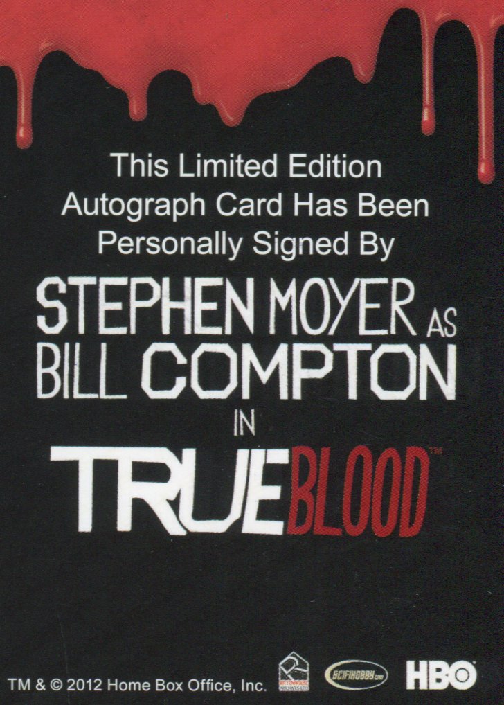 True Blood Premiere Edition Stephen Moyer as Bill Compton Autograph Card   - TvMovieCards.com