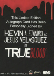 True Blood Premiere Edition Kevin Alejandro as Jesus Velasquez Autograph Card   - TvMovieCards.com