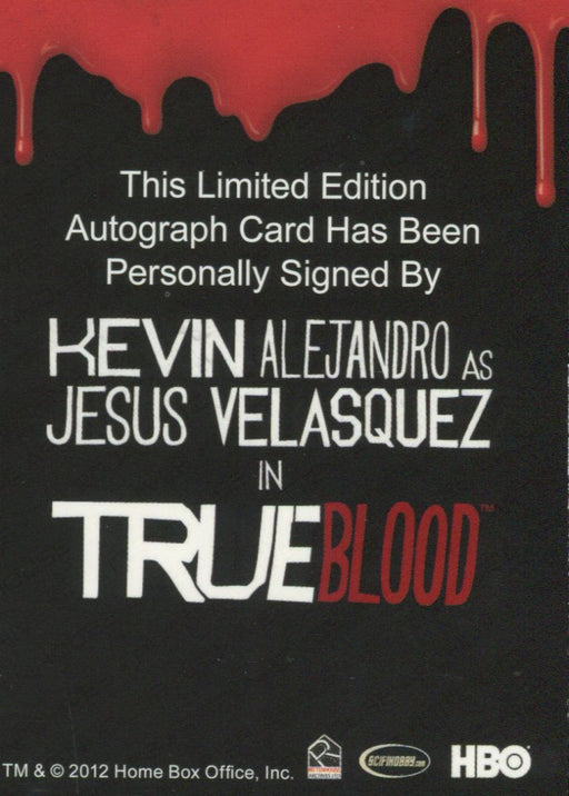 True Blood Premiere Edition Kevin Alejandro as Jesus Velasquez Autograph Card   - TvMovieCards.com