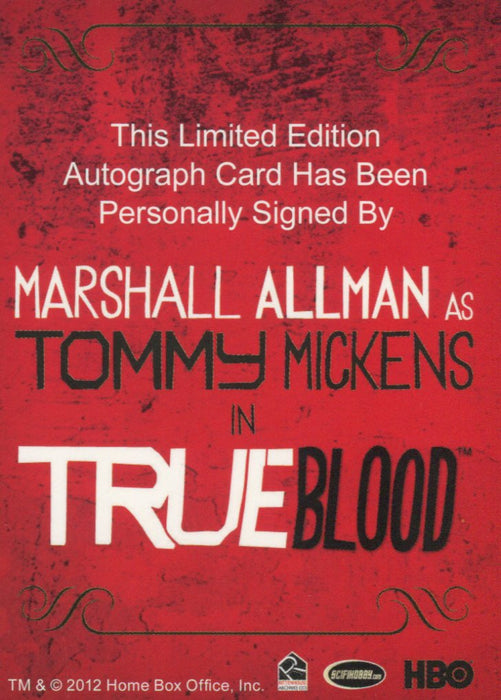 True Blood Premiere Edition Marshall Allman Tommy Mickens Autograph Card   - TvMovieCards.com