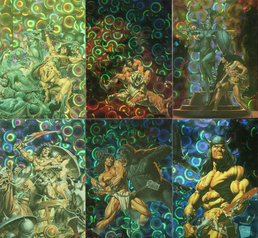 Conan All Chromium II Prism Chase Card Set P1 thru P6 Comic Images 1994   - TvMovieCards.com