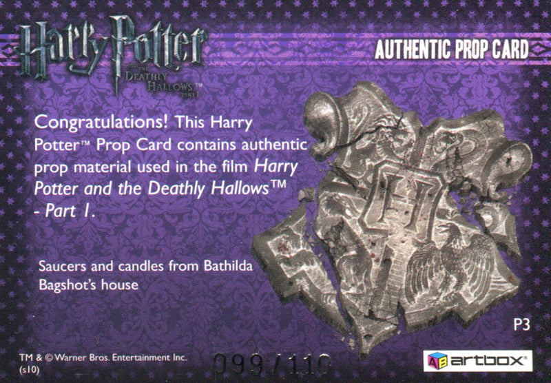 Harry Potter Deathly Hallows 1 Saucers and Candles Prop Card HP P3 #099/110   - TvMovieCards.com