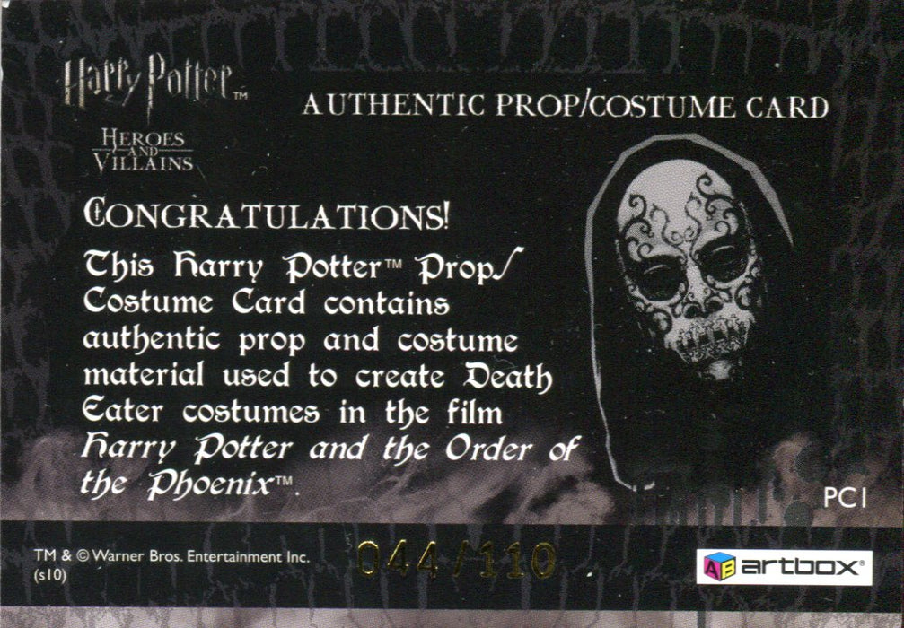 Harry Potter Heroes & Villains Double Prop Costume Card PC1 HP #044/110   - TvMovieCards.com