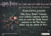 Harry Potter and the Goblet of Fire Death Eaters Costume Card HP C13 #043/250   - TvMovieCards.com