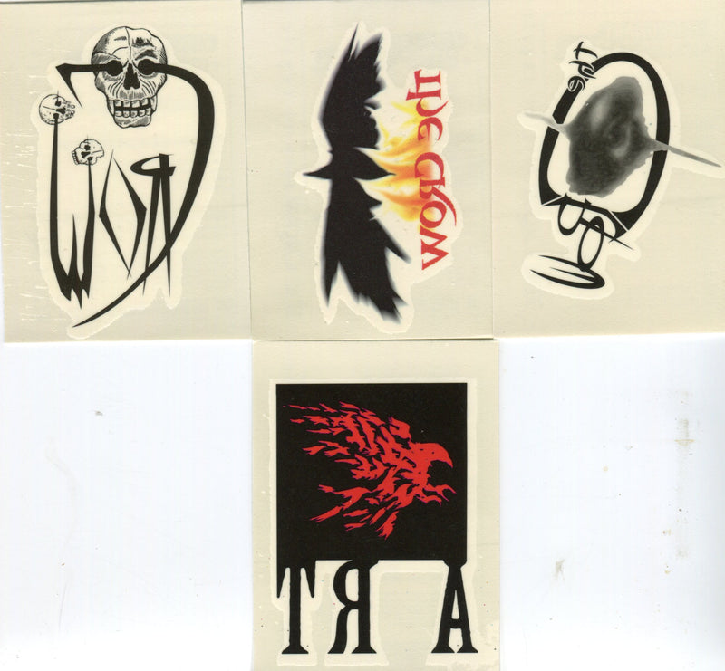 Crow City of Angels Movie Tattoos Chase Card Set 10 Cards Kitchen Sink 1997   - TvMovieCards.com