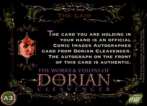Works and Visions of Dorian Cleavenger Autograph Card A3   - TvMovieCards.com