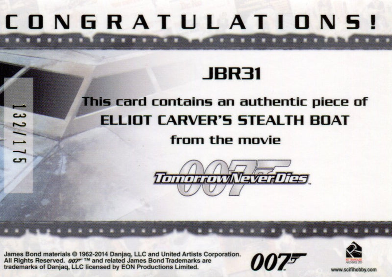 James Bond Archives 2014 Edition Stealth Boat Relic Card JBR31 #132/175   - TvMovieCards.com