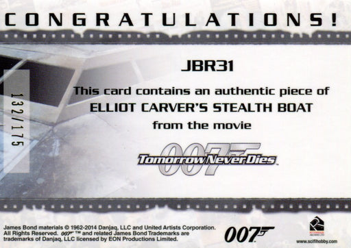James Bond Archives 2014 Edition Stealth Boat Relic Card JBR31 #132/175   - TvMovieCards.com