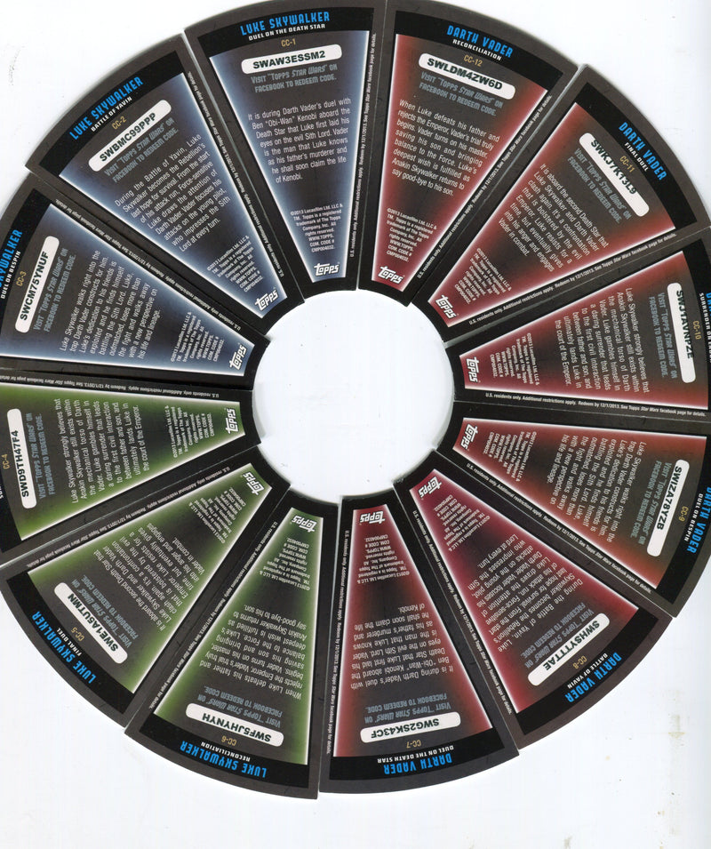 Star Wars Jedi Legacy Die Cut Chase Card Set 12 Cards CC-1 thru CC-12   - TvMovieCards.com