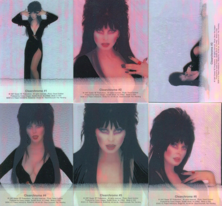 Elvira Mistress of Omnichrome Clearchrome Chase Card Set 6 Cards   - TvMovieCards.com