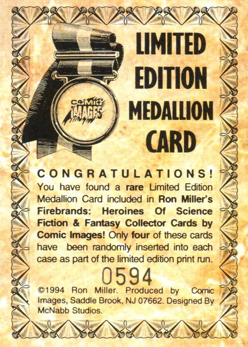 Firebrands Ron Miller Medallion Chase Card #0594 Comic Images 1994   - TvMovieCards.com