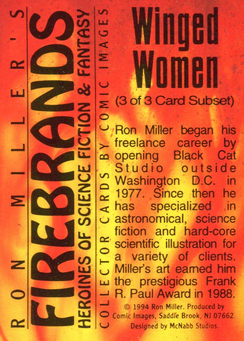 Firebrands Ron Miller Winged Women Chase Card #3 of 3 Comic Images 1994   - TvMovieCards.com