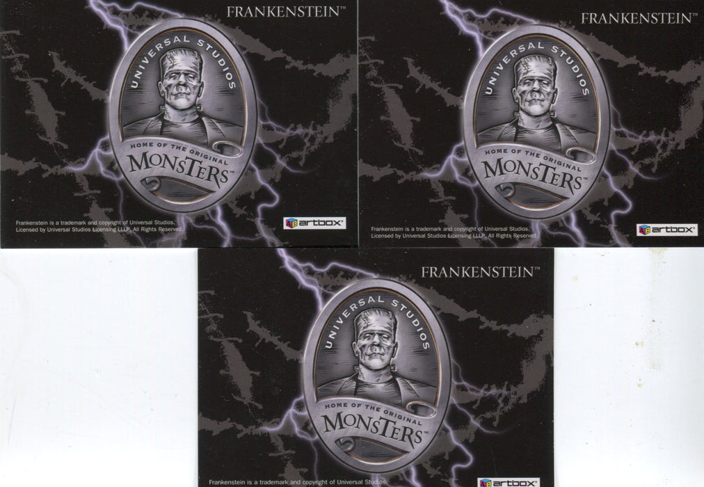 Frankenstein by Artbox Glow In The Dark Box Topper Chase Card Set 3 Cards 2006   - TvMovieCards.com