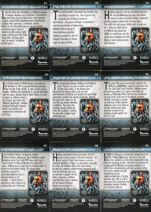 Hellboy Movie To Hell and Back Foil Puzzle Chase Card Set 9 Cards Inkworks 2004   - TvMovieCards.com